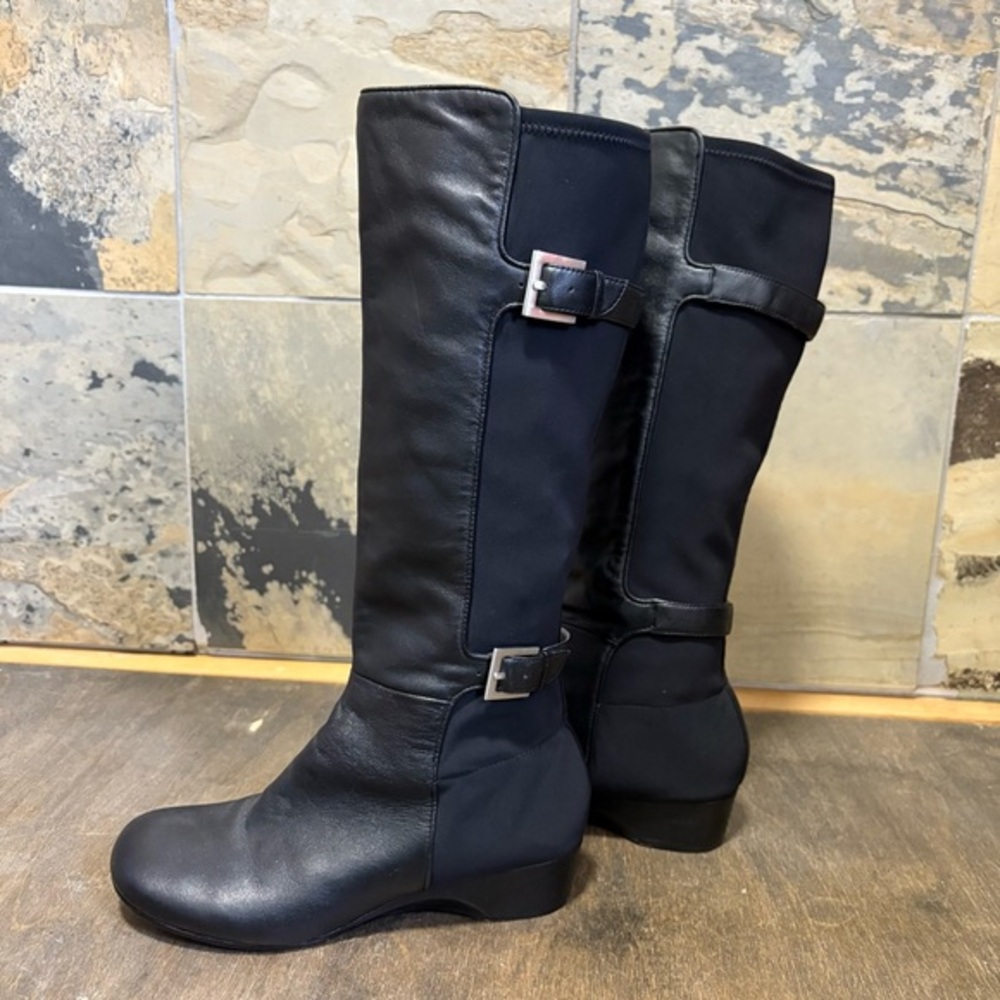 Taryn Rose Black Leather Women's Boots